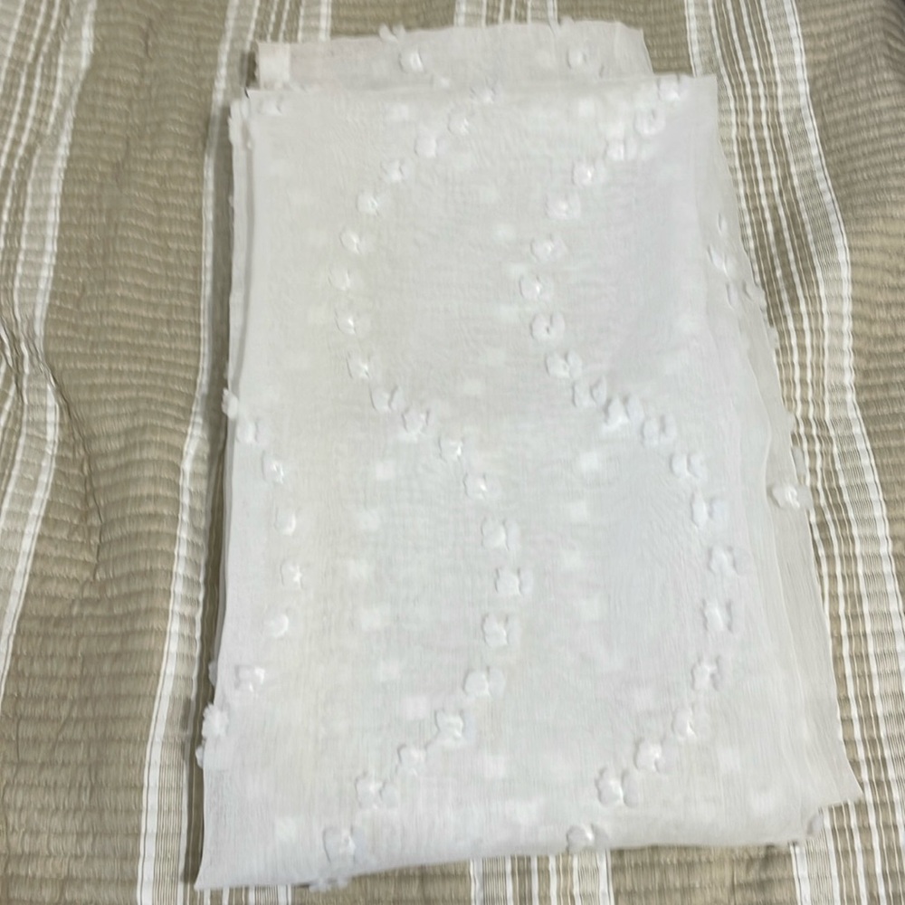 2pk White Window Curtains!